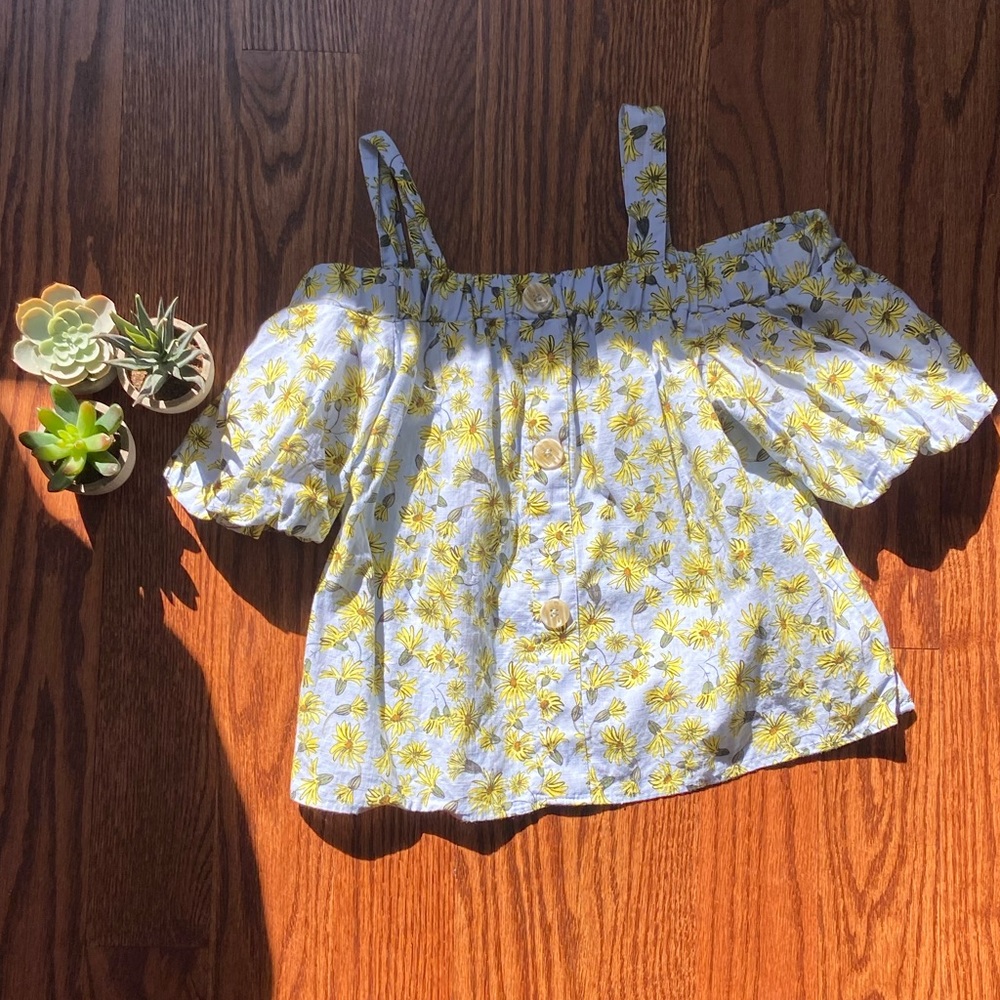 Zara floral of the shoulder top
